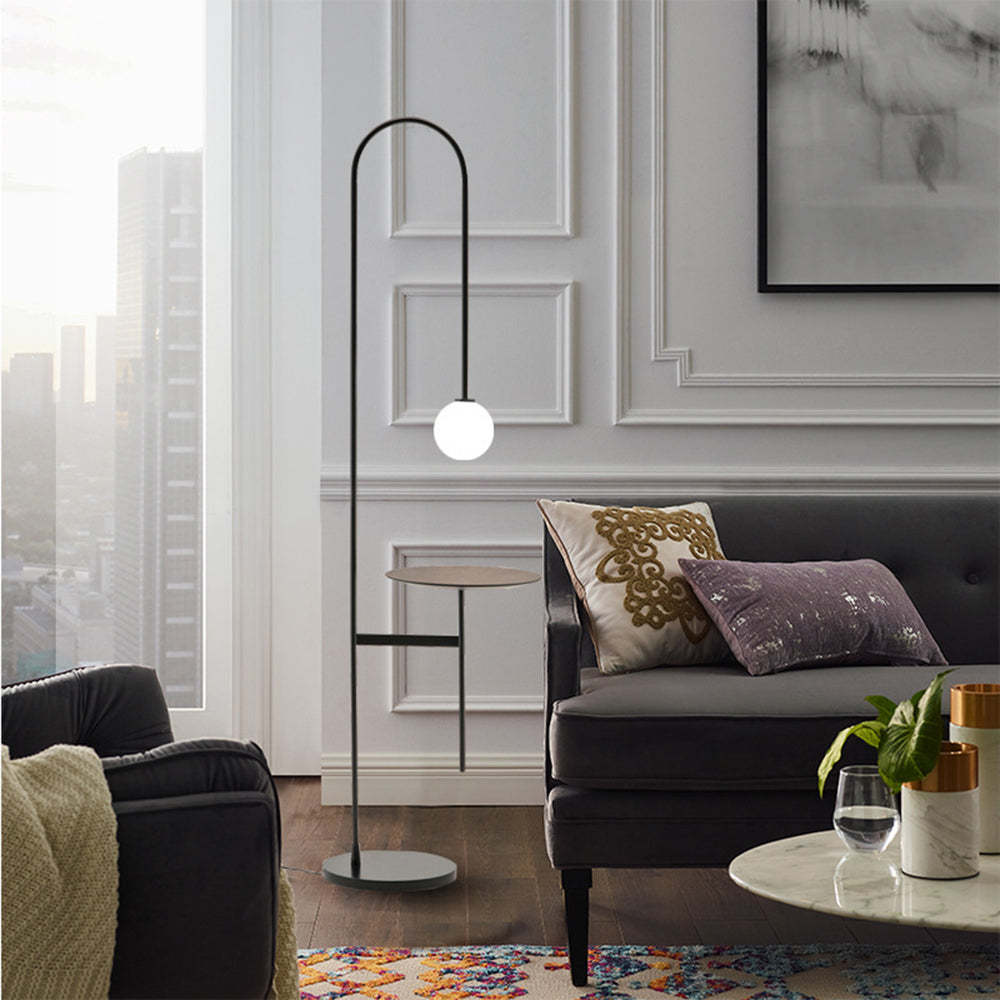 Valentina Floor Lamp With Table in Living Room