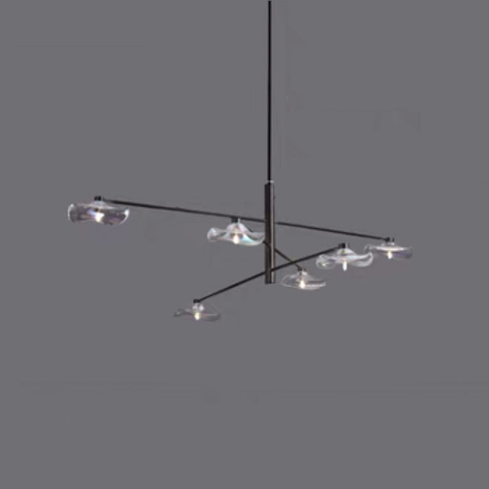 Carins pendant light: metal branch w/ leaf shades