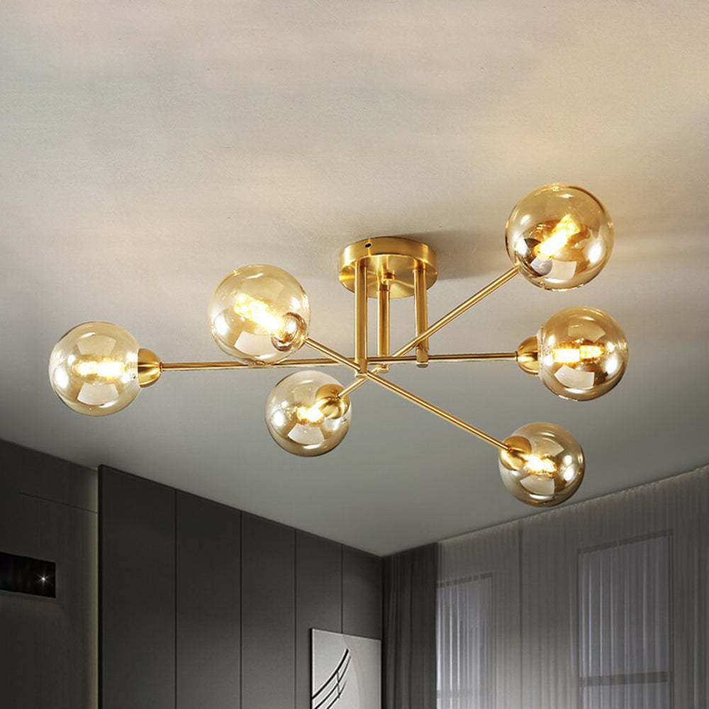 Valentina chandelier with globe lights, modern design