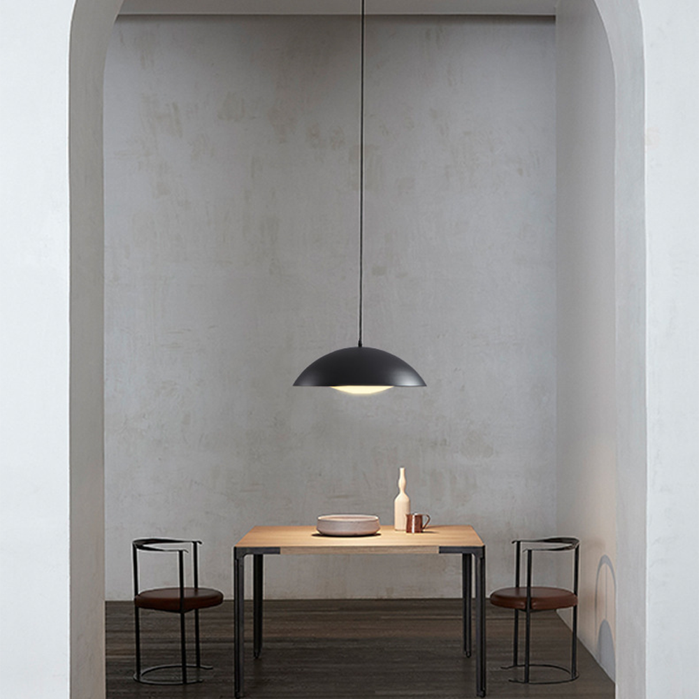 Hailie black pendant light over dining table