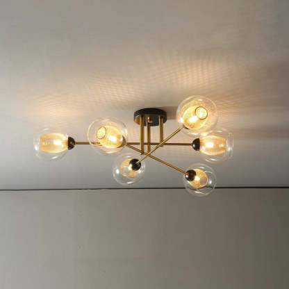 Valentina Chandelier, glass globe ceiling light fixture