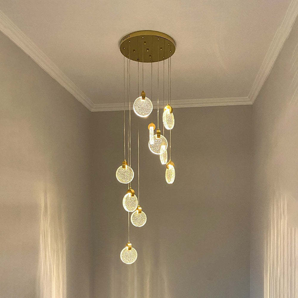 Kristy Chandelier: modern round crystal light fixture