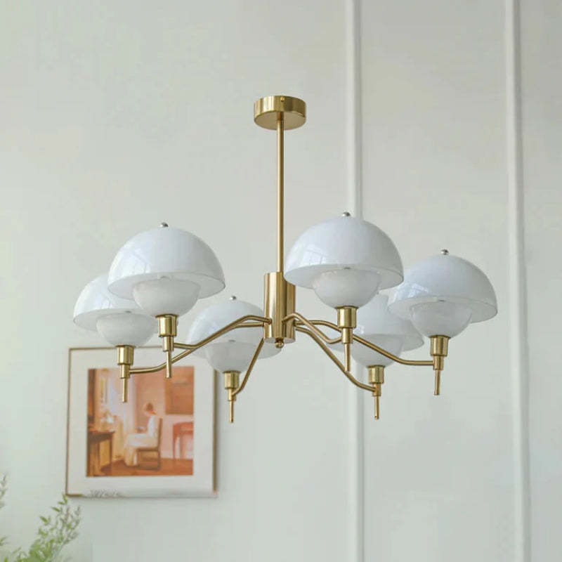 Hailie Modern Pendant Light, white dome design