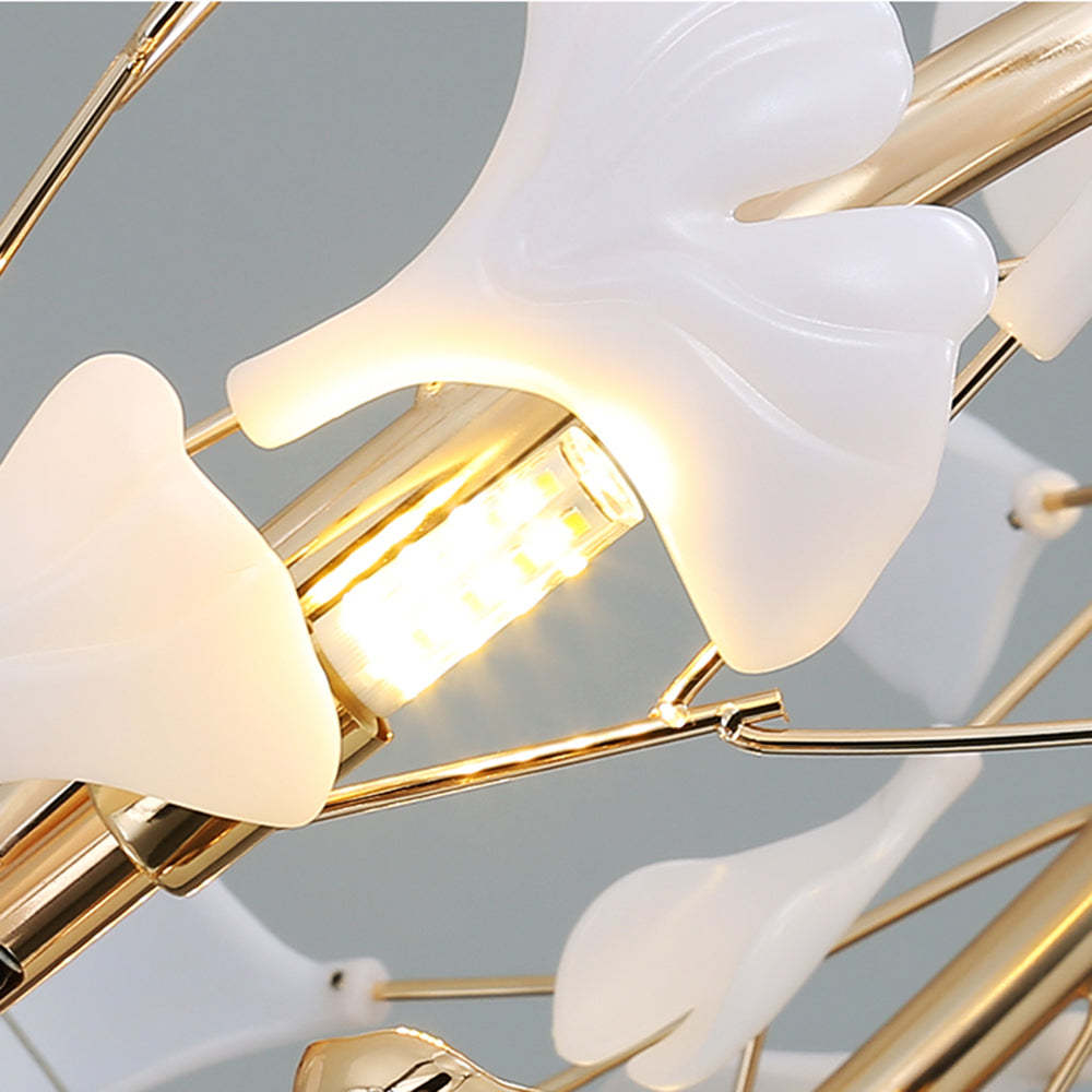 Olivia Modern Petal Shaped Metal Ceramic Chandelier Dining Room