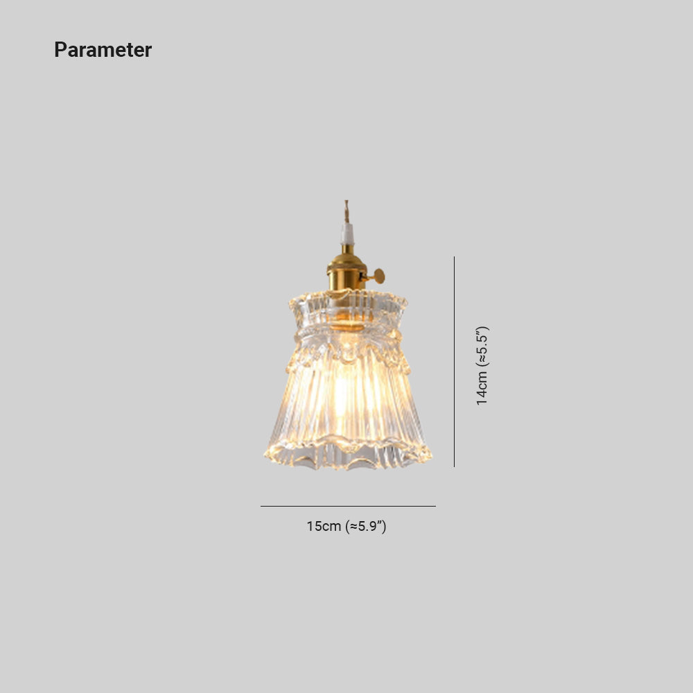 Hailie Art Deco pendant light dimensions: 15x14 cm