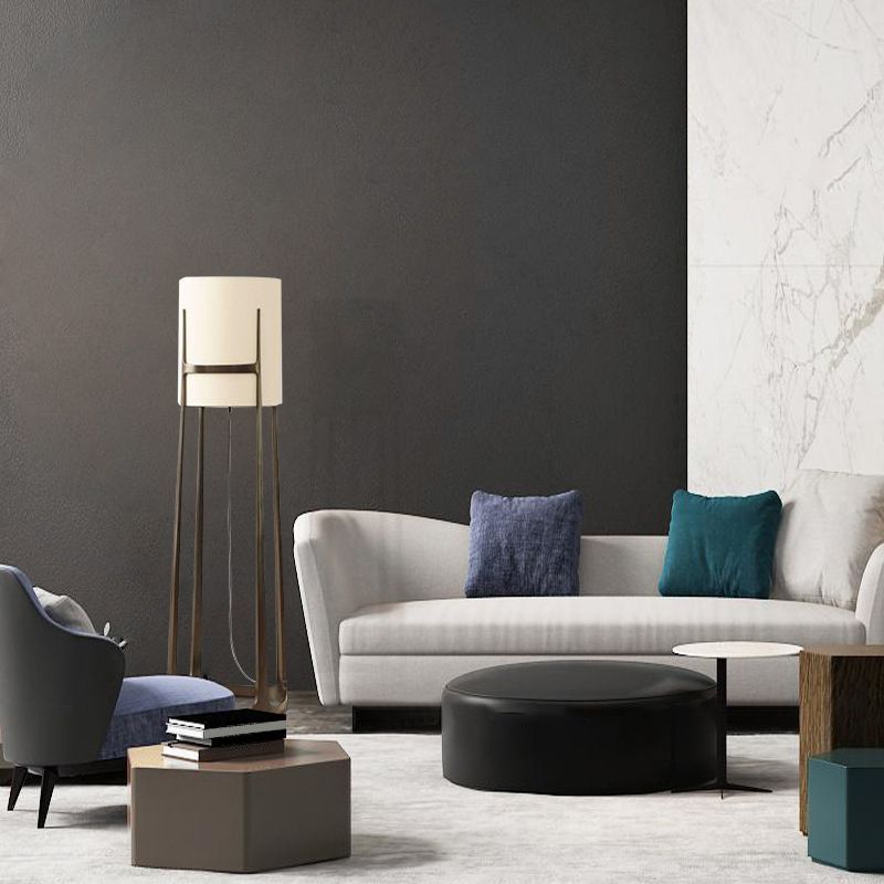 Eryn Cylinder Floor Lamp in modern living space, Las Sola