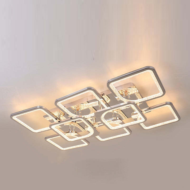 Lacey Square Flush Mount Ceiling Light - Modern Design