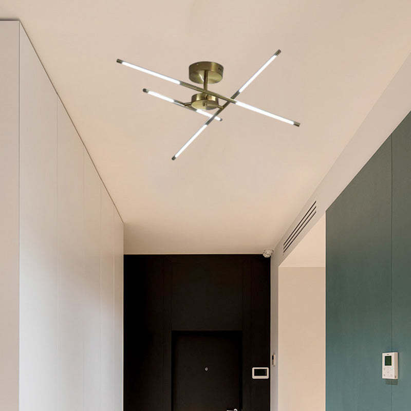 Modern ceiling light in hallway