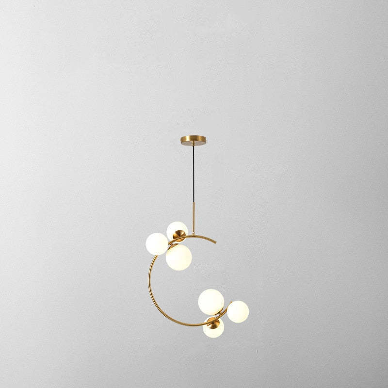Valentina pendant light, modern gold finish