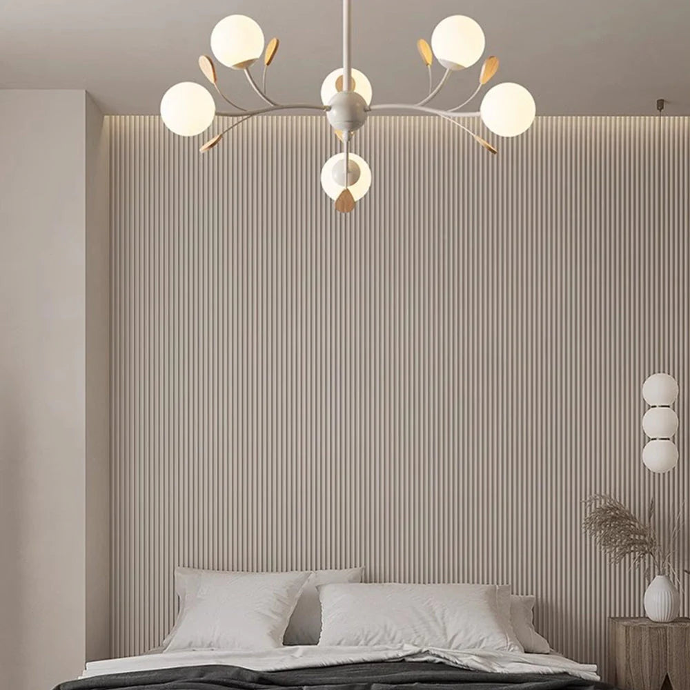 Modern Valentina Chandelier in Bedroom Setting