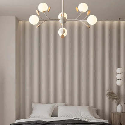 Modern Valentina Chandelier in Bedroom Setting