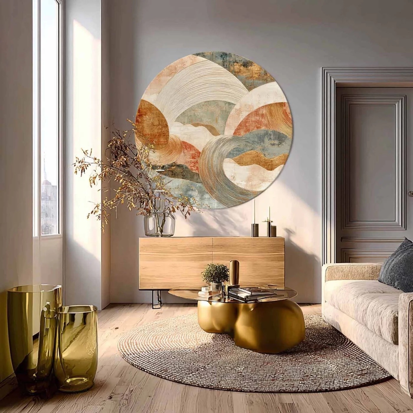 Plaster Minimalism Canvas Wall Art Framed Oil Painting | Las Sola