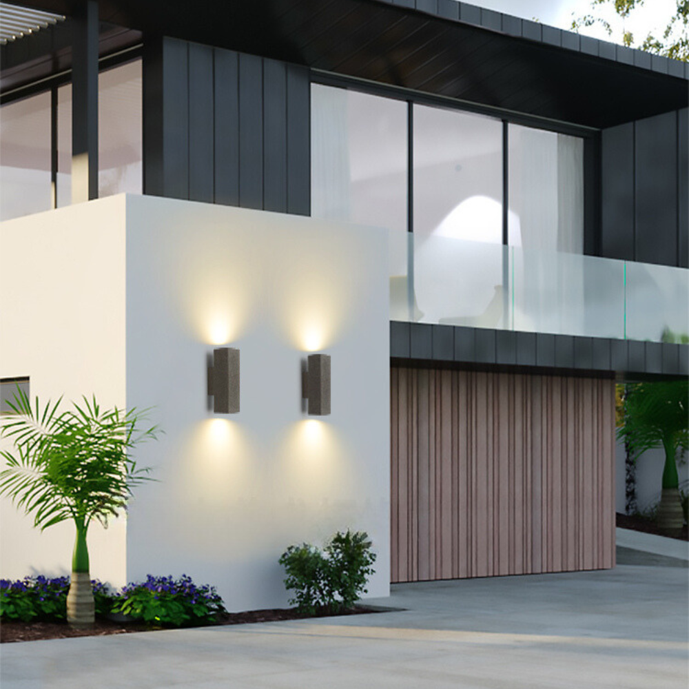 Orr minimalist LED wall lamps lighting modern home exterior.