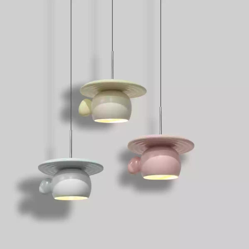 Cairns Ceramic Pendant Lights in pastel colors