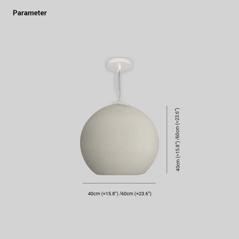 Byers ball pendant light dimension, 40-60cm.