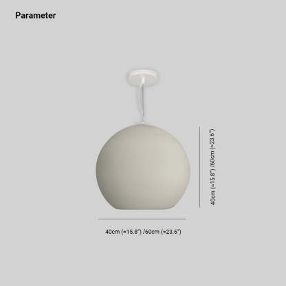 Byers ball pendant light dimension, 40-60cm.