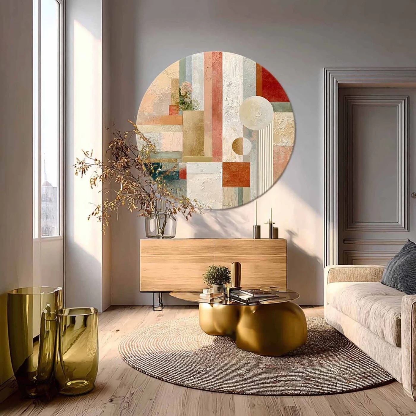 Plaster Minimalism Canvas Wall Art Framed Oil Painting | Las Sola