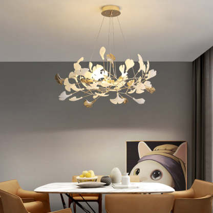 Olivia Modern Petal Shaped Metal Ceramic Chandelier Dining Room