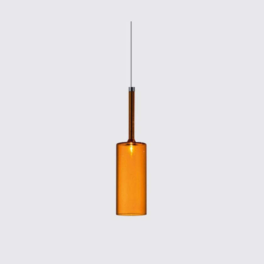 Orange Hailie glass pendant light by Lassola