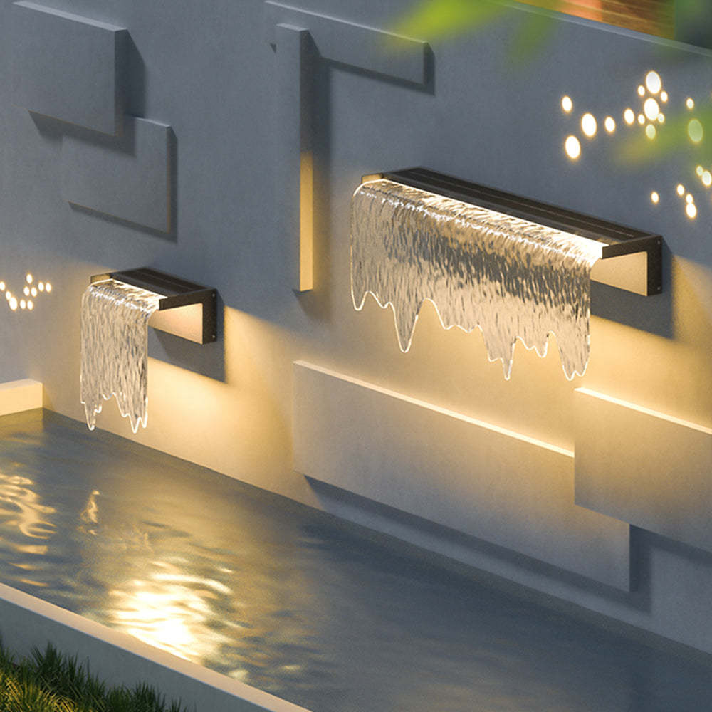 Isaac Modern Outdoor Wall Lamp with Water Feature