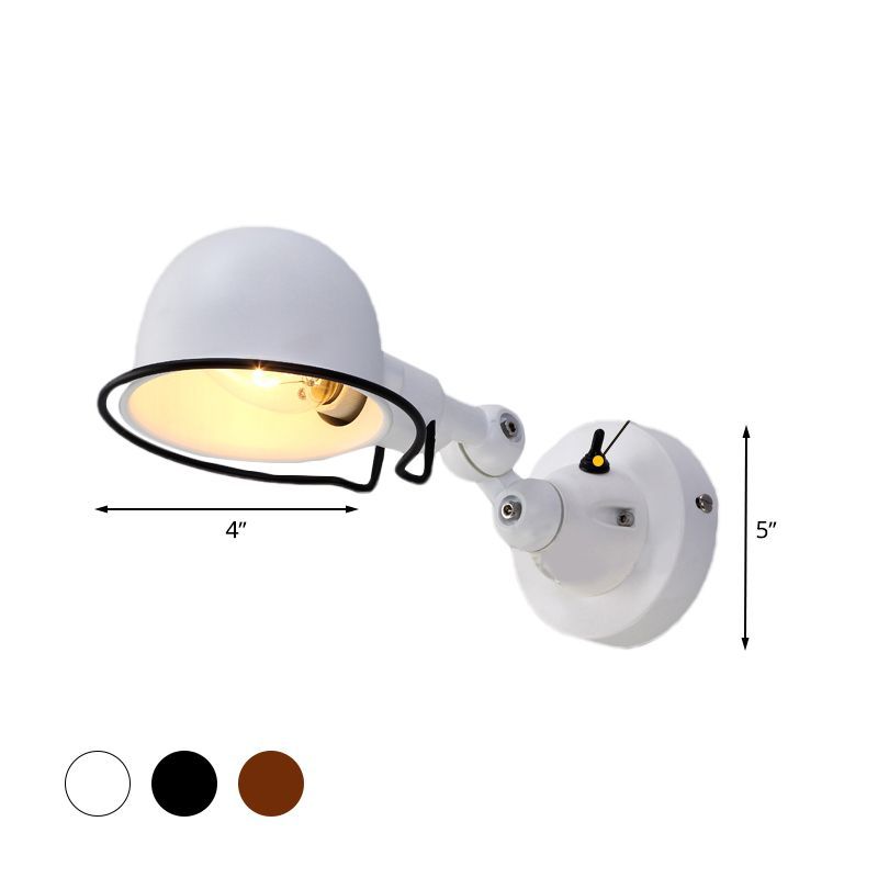 White Alessio Wall Lamp, Retro Adjustable Metal Lighting
