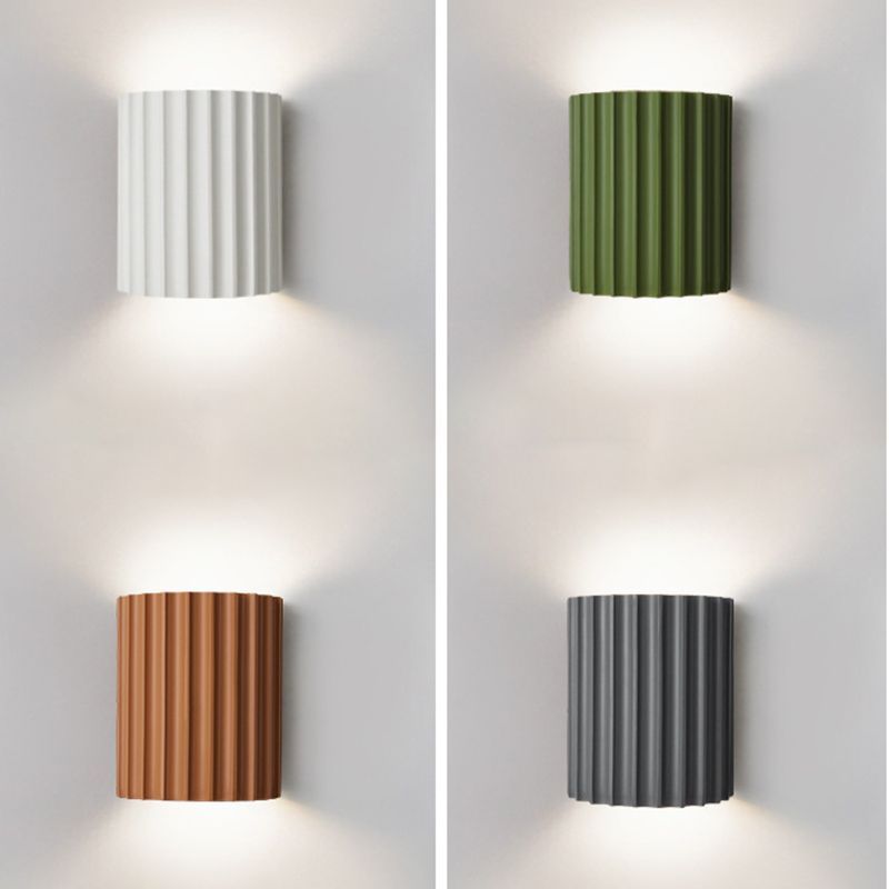 Orr Resin Wall Lamp color variations, white, green, orange, gray