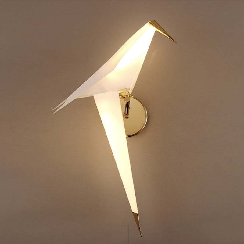 Bird-shaped wall lamp, Art Deco bedroom lighting, Las Sola