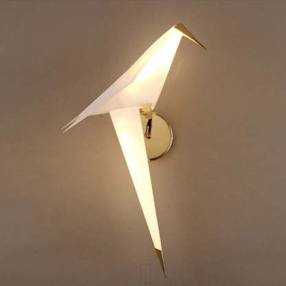 Bird-shaped wall lamp, Art Deco bedroom lighting, Las Sola
