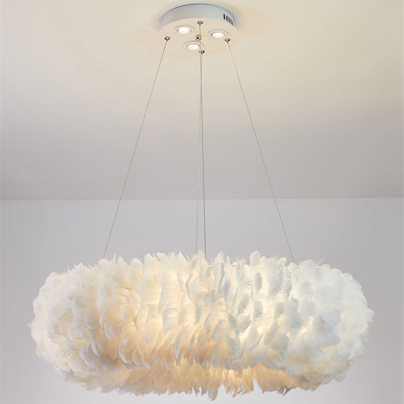O'Moore White Feather Pendant Light
