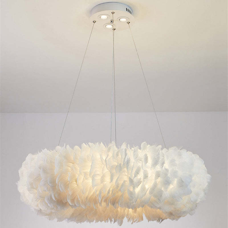 O'Moore White Feather Pendant Light