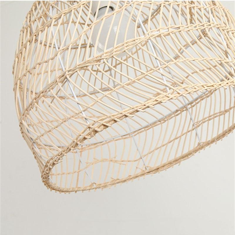 Close-up of Muto rattan bamboo pendant light
