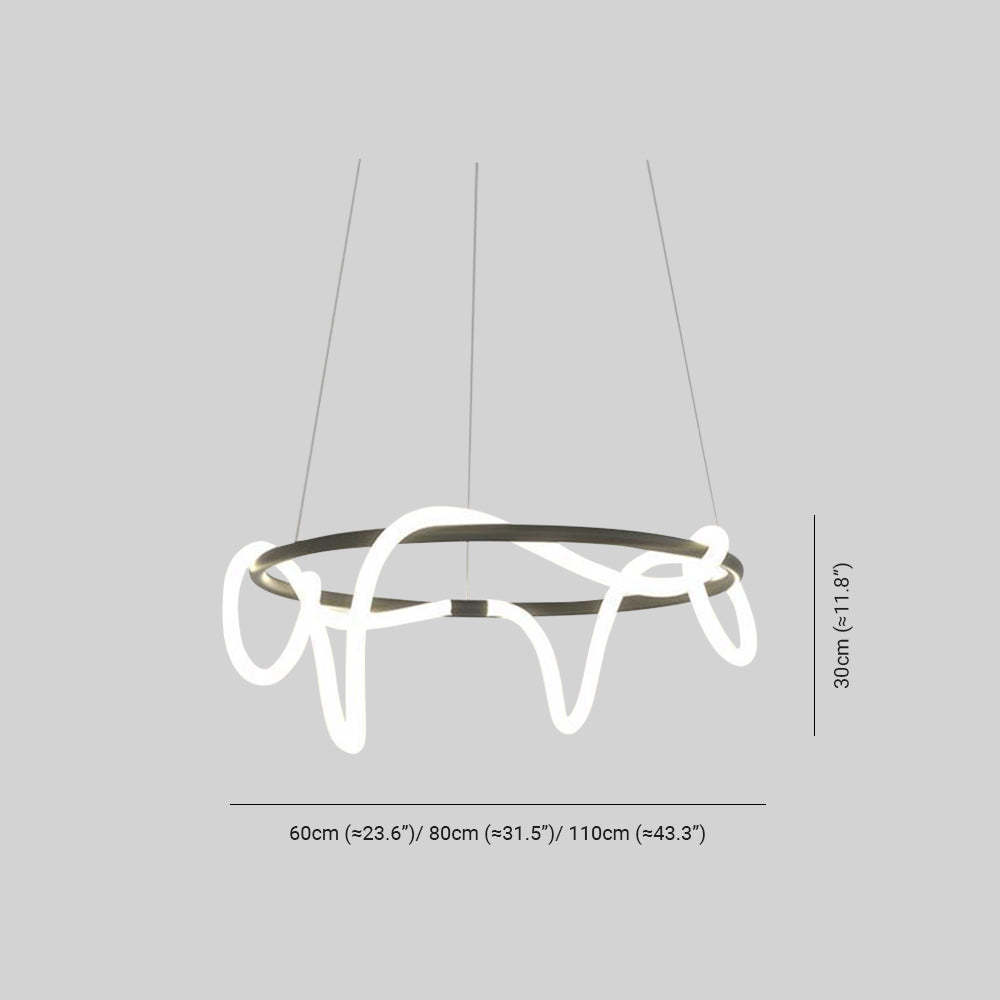 Louise Curved LED Ceiling Light dimensions