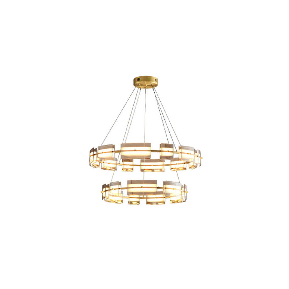 Evette Ring Pendant Light - Pure Copper and Glass