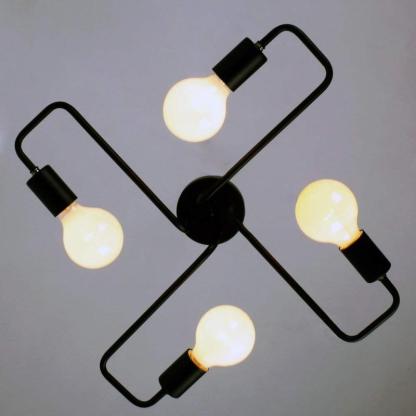 Vintage Modern Minimalist Industrial Metal Flush Mount Ceiling Light