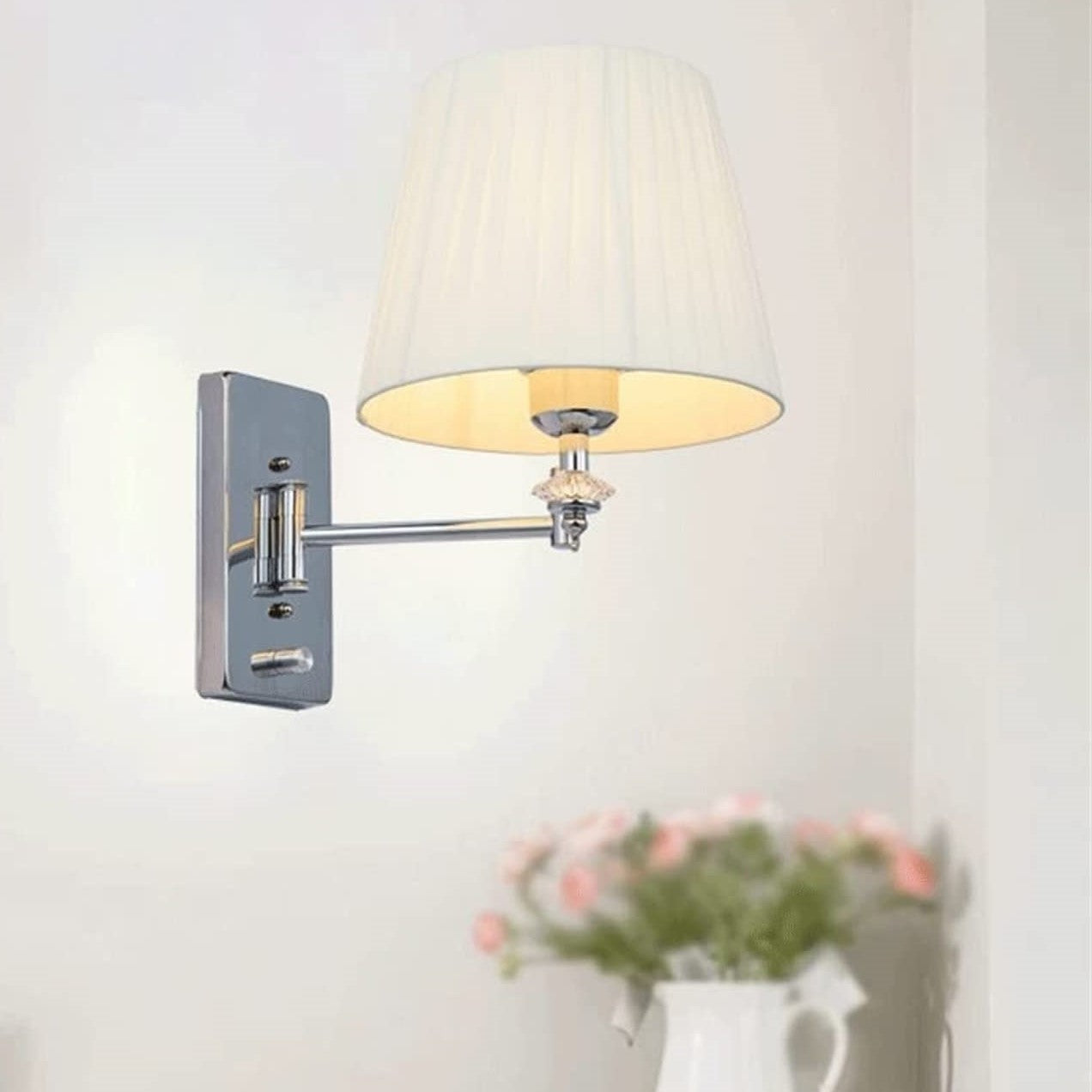 Renée LED Wall Lamp with Fabric Shade