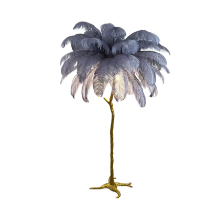 O'Moore Nordic Luxury Unique Ostrich Feather Floor Lamp/Table Lamp