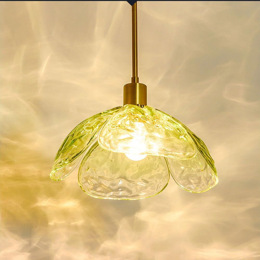 Hailie Modern Pendant Light - Flower-Shaped Glass Shade