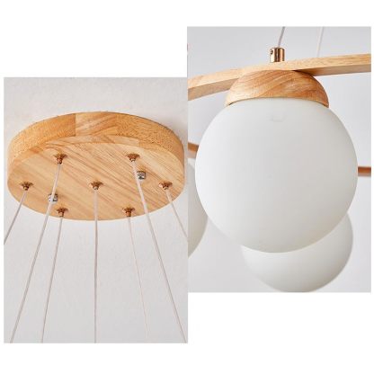 Valentina Pendant Light - Wood and Glass detail