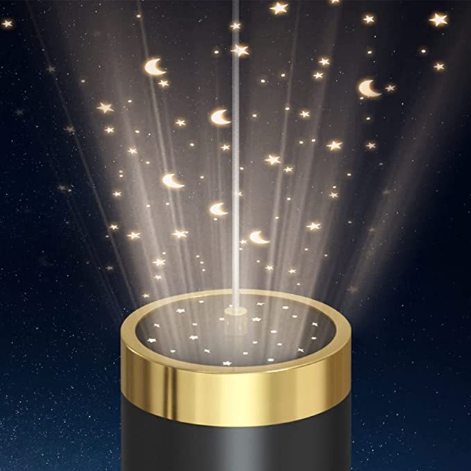 Starry night pendant light with gold trim, modern design