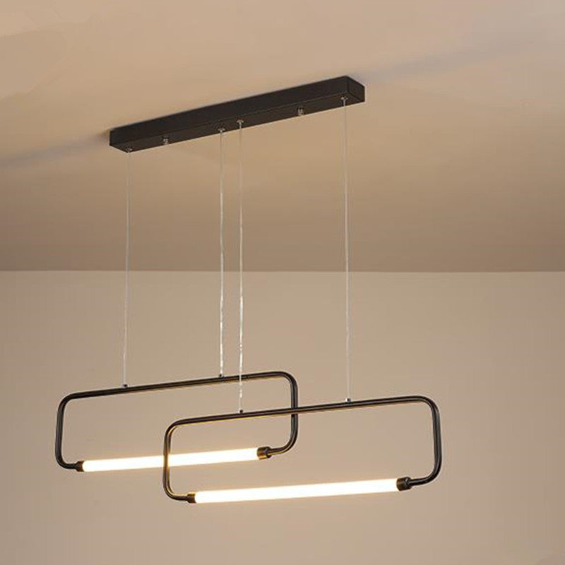 Minimalist Double-Rectangular Pendant Light | Las Sola