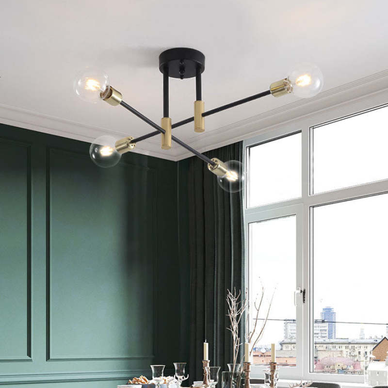 Valentina 4-Light Ceiling Light, Retro Sputnik Design