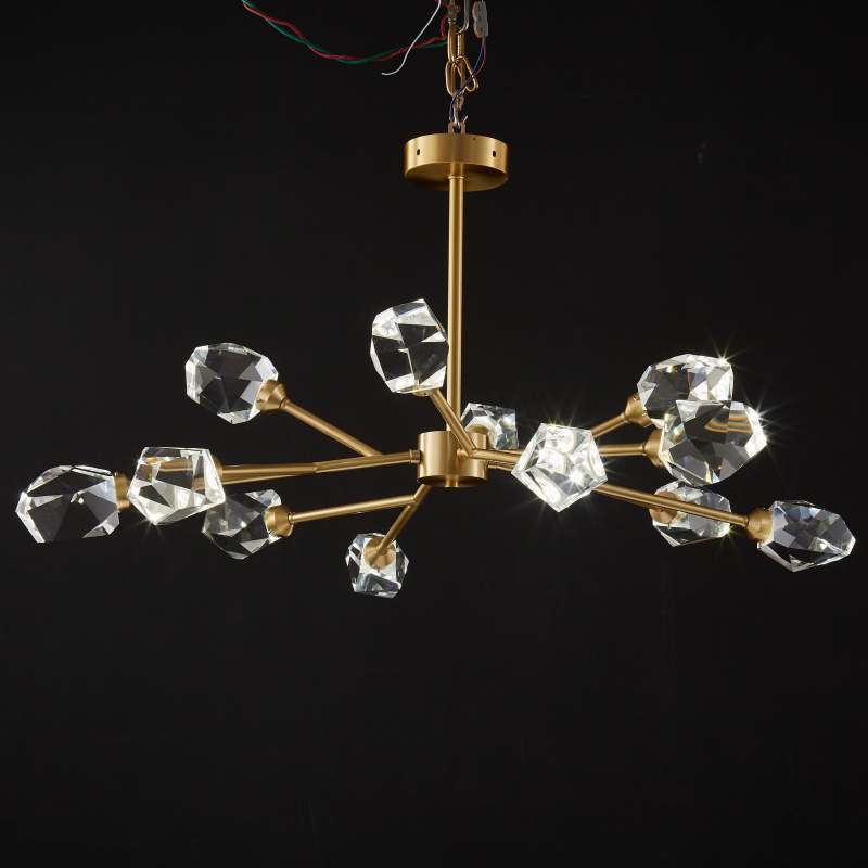 Modern Kristy Crystal Chandelier in Golden