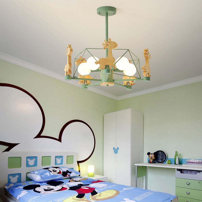Giraffe LED Ceiling Light in Kids' Mickey Mouse Room