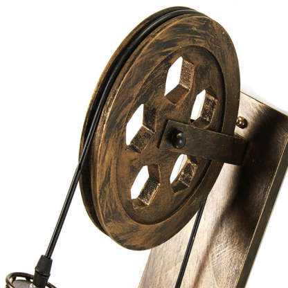 Alessio Bronze Pulley Wall Lamp Detail