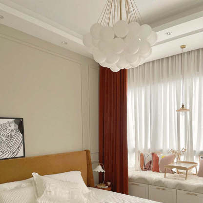 Bedroom with Valentina Glass Globe Pendant Light Valentina Glass Globe Pendant Light Bubble