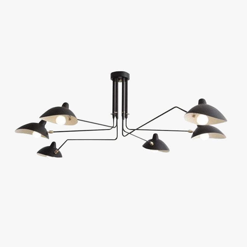 Schmitt Pendant Light - Black metal pendant light with exposed bulbs