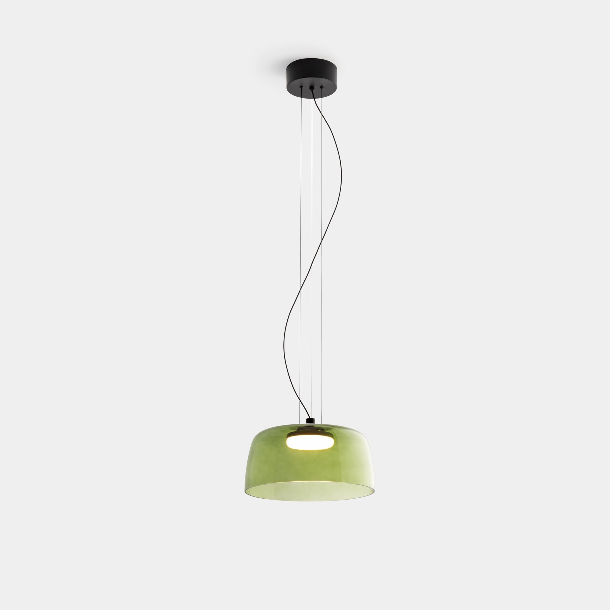 Green glass Morandi pendant light, modern lighting