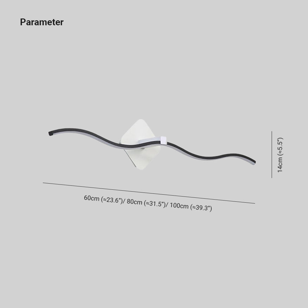 Louise Wave Wall Lamp Dimensions, Modern Lighting