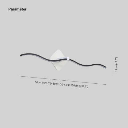 Louise Wave Wall Lamp Dimensions, Modern Lighting
