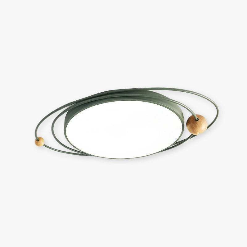 Quinn modern ceiling light, metal, wood, and acrylic
